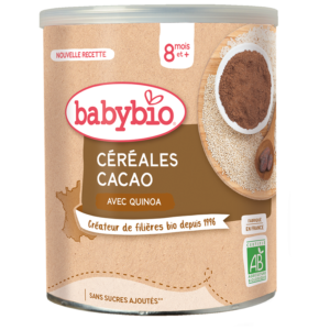 BabyBio Céréales Cacao avec QUINOA, 👶 dès 8 mois.