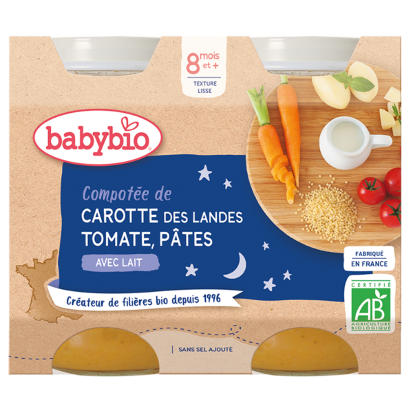 Babybio Carotte Quinoa 2x200g 8 mois et +